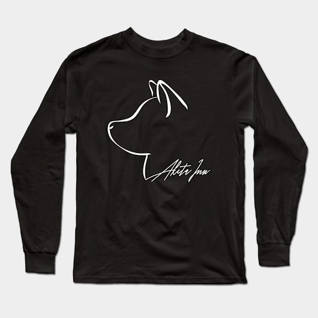 Proud Akita Inu profile dog lover gift Long Sleeve T-Shirt by wilsigns